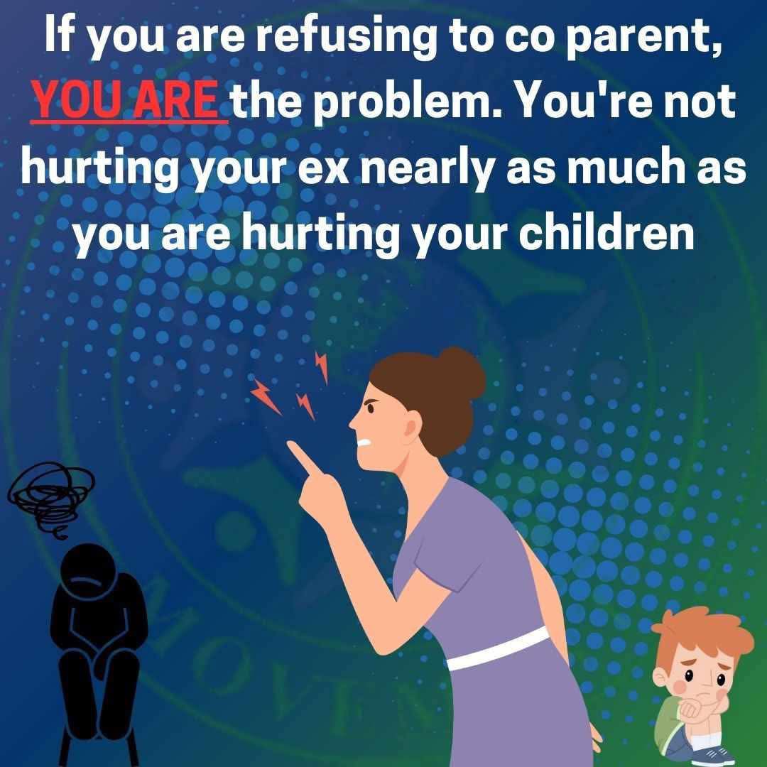 Se ti rifiuti di essere co-genitore, il problema SEI TU.
Non stai stai facendo male al tuo ex tanto quanto stai ferendo i tuoi figli.
